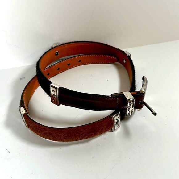 Brighton Multi-colored Calf Hair Leather Belt 30 - Picture 1 of 12